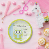 Papieren Borden "Blauw/groen" Bordje (Feest)