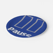 Papieren Borden Blauw Pauze Bordje (Gekanteld)