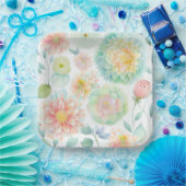 Papieren borden Bloem Bordje (Feest)