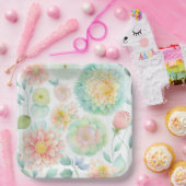 Papieren borden Bloem Bordje (Feest)