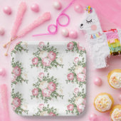 Papieren borden-bloemmotief papieren bordje (Feest)