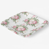 Papieren borden-bloemmotief papieren bordje (Gebogen)