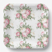 Papieren borden-bloemmotief papieren bordje (Voorkant)