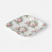 Papieren borden-bloemmotief papieren bordje (Gebogen)