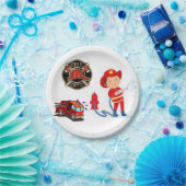 Papieren Borden Brandweerman Bordje (Feest)