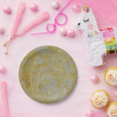 Papieren Borden Bruiloft Zilveren voering Papieren Bordje (Feest)