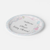 Papieren Borden "Castle Blue Pink" Bordje (Gekanteld)