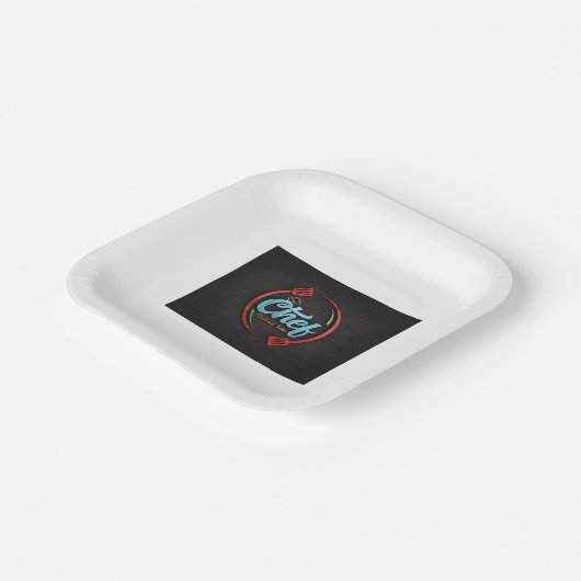 PAPIEREN BORDEN CHEF ONTWERP FEESTTIJD PAPIEREN BORDJE (Gebogen)