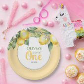 Papieren Borden Citroencitrus 1e verjaardag. Papieren Bordje (Feest)