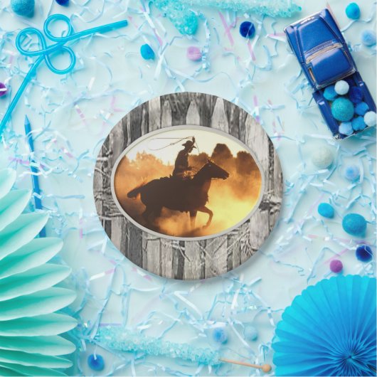 Papieren borden Cowboys Papieren Bordje (Feest)