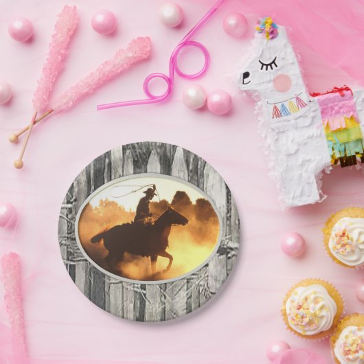 Papieren borden Cowboys Papieren Bordje (Feest)