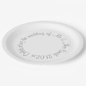 Papieren Borden - De bruiloft vieren van.. Bordje (Gekanteld)