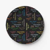 Papieren Borden december, 27 oktober Papieren Bordje (Voorkant)