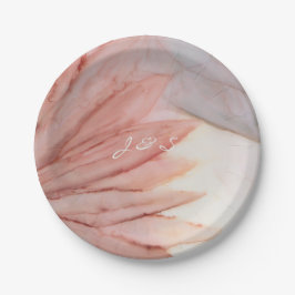 Papieren Borden die liefdevol in Pinks en Lavender Bordje