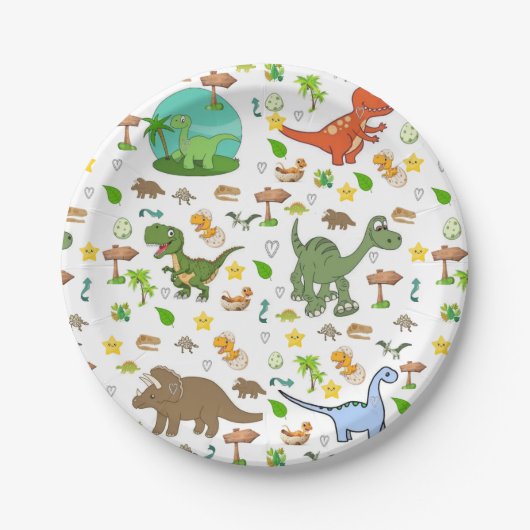 Papieren borden, Dinosaurus Bordje (Voorkant)