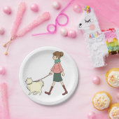 Papieren Borden Dog Waler Papieren Bordje (Feest)