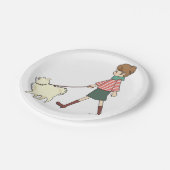 Papieren Borden Dog Waler Papieren Bordje (Gekanteld)