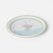 Papieren Borden "Dolphin Blue/Green" Papieren Bordje (Gekanteld)
