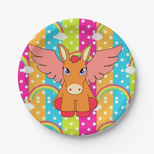 Papieren borden Donkey Bordje (Voorkant)