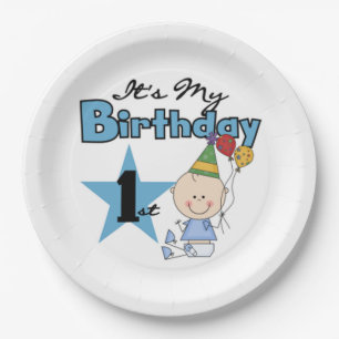 Papieren Borden/Eerste verjaardag Bordje