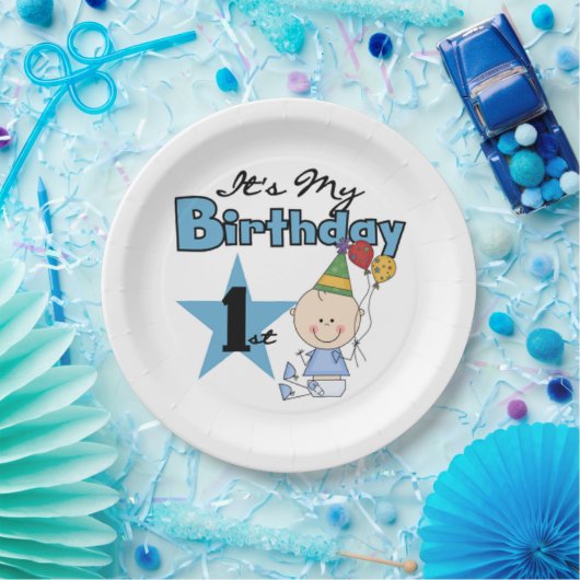 Papieren Borden/Eerste verjaardag Papieren Bordje (Feest)