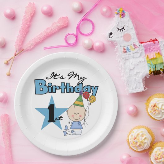 Papieren Borden/Eerste verjaardag Papieren Bordje (Feest)