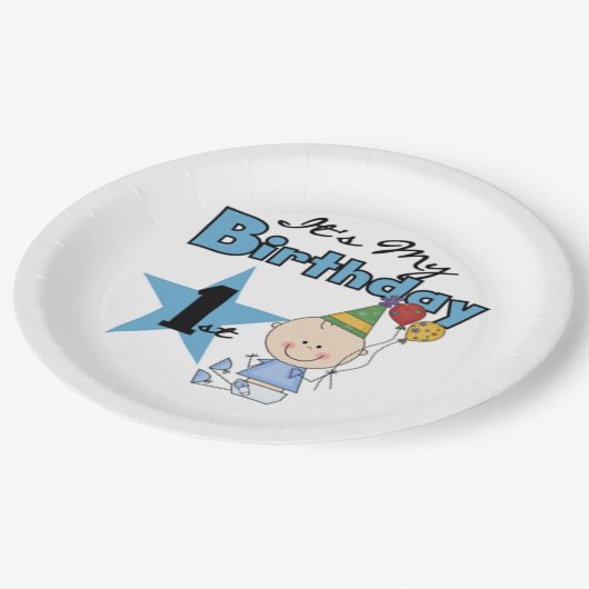 Papieren Borden/Eerste verjaardag Papieren Bordje (Gekanteld)