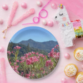 Papieren Borden en schalen Mt Tamalpais Pink Flowe Papieren Bordje (Feest)
