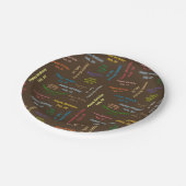 Papieren Borden februari, 10 oktober Papieren Bordje (Gekanteld)