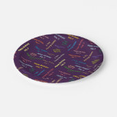 Papieren Borden februari, 3 verjaardag Papieren Bordje (Gekanteld)