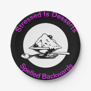 Papieren Borden Funny Desserts Birthday Cake Papieren Bordje