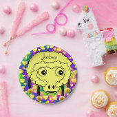 Papieren Borden, geel schaafgeel hart Bordje (Feest)