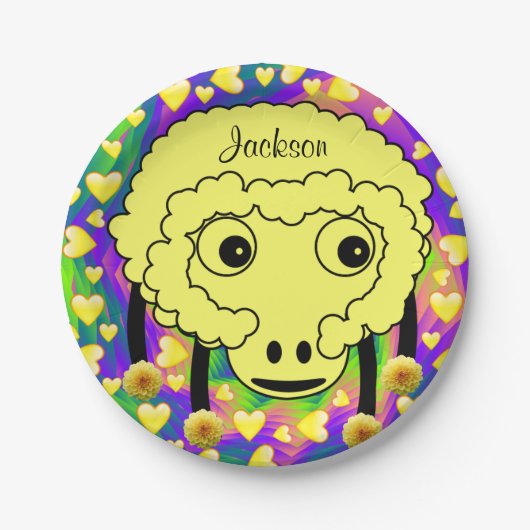 Papieren Borden, geel schaafgeel hart Bordje (Voorkant)