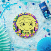 Papieren Borden, geel schaafgeel hart Papieren Bordje (Feest)