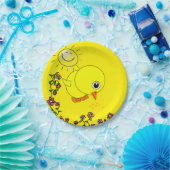 Papieren Borden, Gele Zon Floral Bordje (Feest)