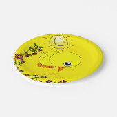 Papieren Borden, Gele Zon Floral Bordje (Gekanteld)