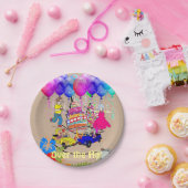 Papieren Borden, gelukkige verjaardag over de heuv Papieren Bordje (Feest)