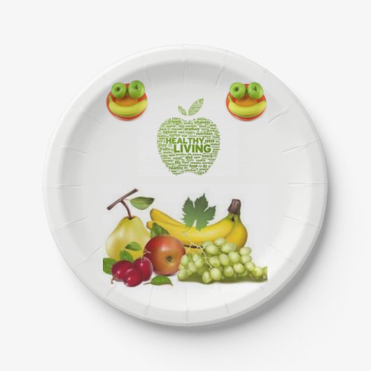 Papieren borden gezond papieren bordje (Voorkant)