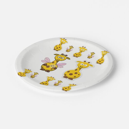 Papieren borden Giraffe Papieren Bordje (Gekanteld)