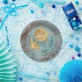 Papieren Borden "Gouden Dolfijn Baby & Mama" Papieren Bordje (Feest)