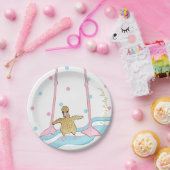 Papieren Borden "Gouden Flamingo Baby & Mama" Papieren Bordje (Feest)