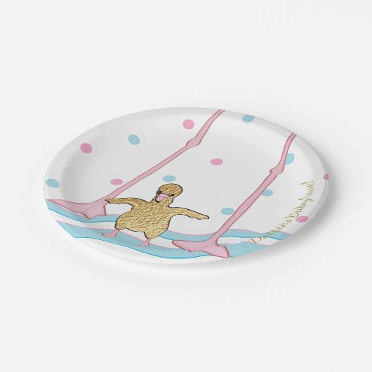 Papieren Borden "Gouden Flamingo Baby & Mama" Papieren Bordje (Gekanteld)