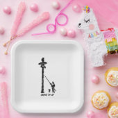 Papieren Borden 'Grease Up' Papieren Bordje (Feest)