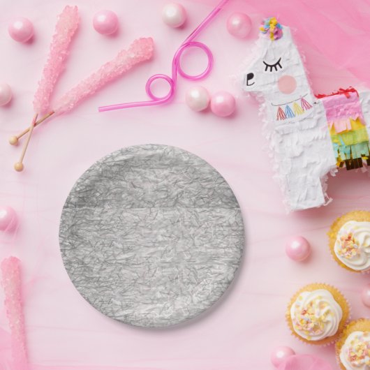 Papieren borden grijs papieren bordje (Feest)