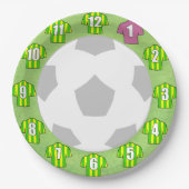 Papieren Borden - Groene en gele gestripte Shirten Papieren Bordje (Voorkant)