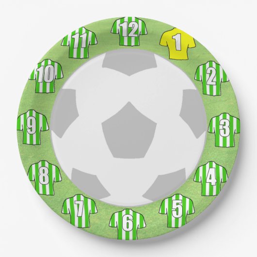 Papieren Borden - Groene en Witte stripper Sport S Bordje (Voorkant)