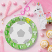 Papieren Borden - Groene en Witte stripper Sport S Papieren Bordje (Feest)