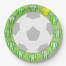 Papieren Borden - Groene en Witte stripper Sport S Papieren Bordje