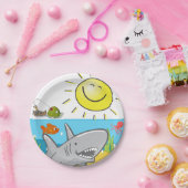 Papieren Borden, haaieninktvis Bordje (Feest)