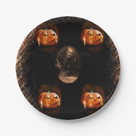 Papieren borden Halloween Bordje (Voorkant)